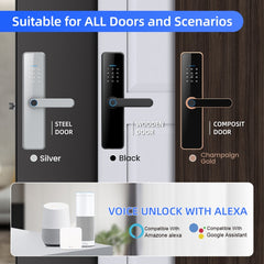 Tuya Smart Lock C91 WiFi Password Fingerprint Electronic Door Lock