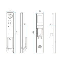Tuya Smart Lock S61 Smart Lock Fully Automatic 3D Face Recognition App WiFi Smart Fingerprint